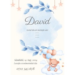 Invitație Botez (Model 3)