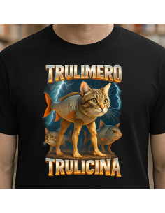 Tricou Negru "Trulimero Trulicina"
