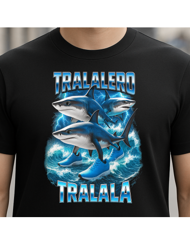 Tricou Negru "Tralalero Tralala"