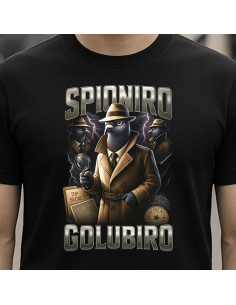 Tricou Negru "Spioniro Golubiro"