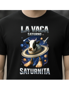 Tricou Negru "La Vaca Saturno Saturnita"
