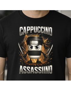Tricou Negru "Cappuccino Assassino"